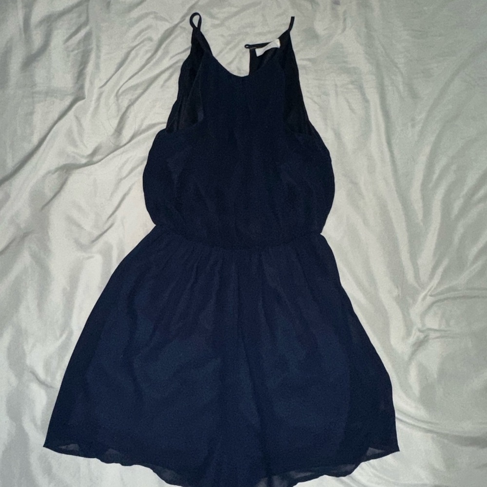 lush romper in navy blue
